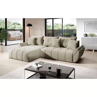 Rozkládací rohová sedačka KASIA - krémová