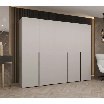 Šatní skříň 250 cm BETULA - kašmírová / černá