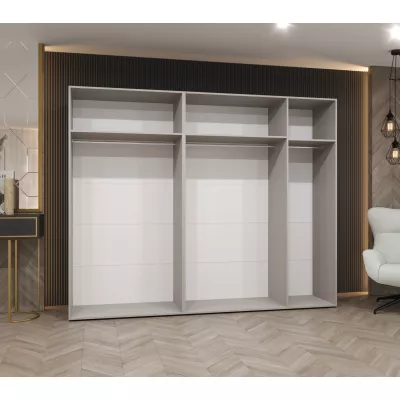 Šatní skříň 250 cm BETULA - černá / zlatá