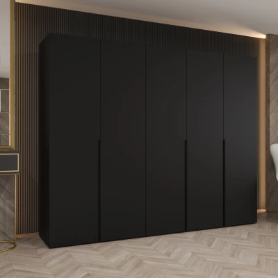 Šatní skříň 250 cm BETULA - černá