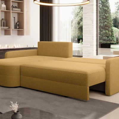 Rozkládací sedací souprava NADRAH - hořčicová