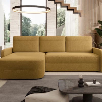 Rozkládací sedací souprava NADRAH - hořčicová