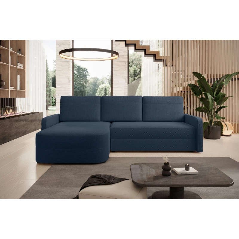 Rozkládací sedací souprava NADRAH - tmavě modrá