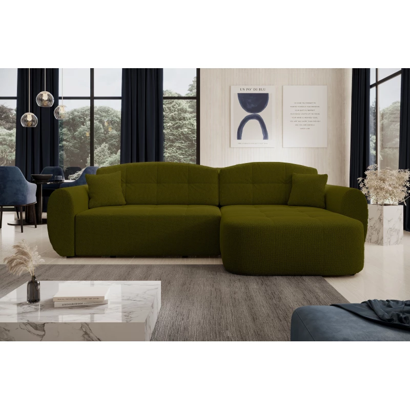 Designová sedací souprava HANELORA - olivová