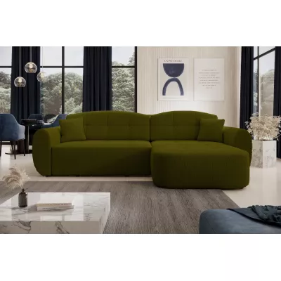 Designová sedací souprava HANELORA - olivová