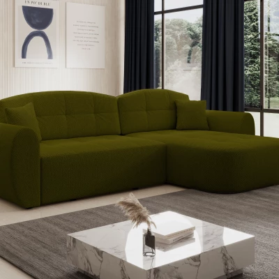 Designová sedací souprava HANELORA - olivová