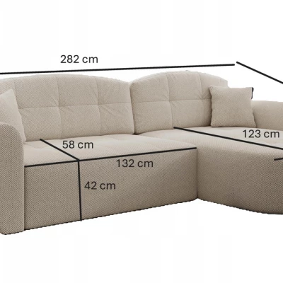 Designová sedací souprava HANELORA - světle šedá