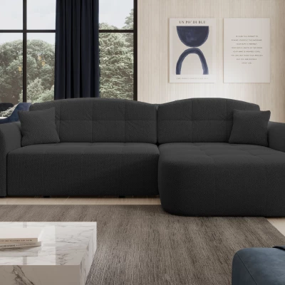 Designová sedací souprava HANELORA - tmavě šedá