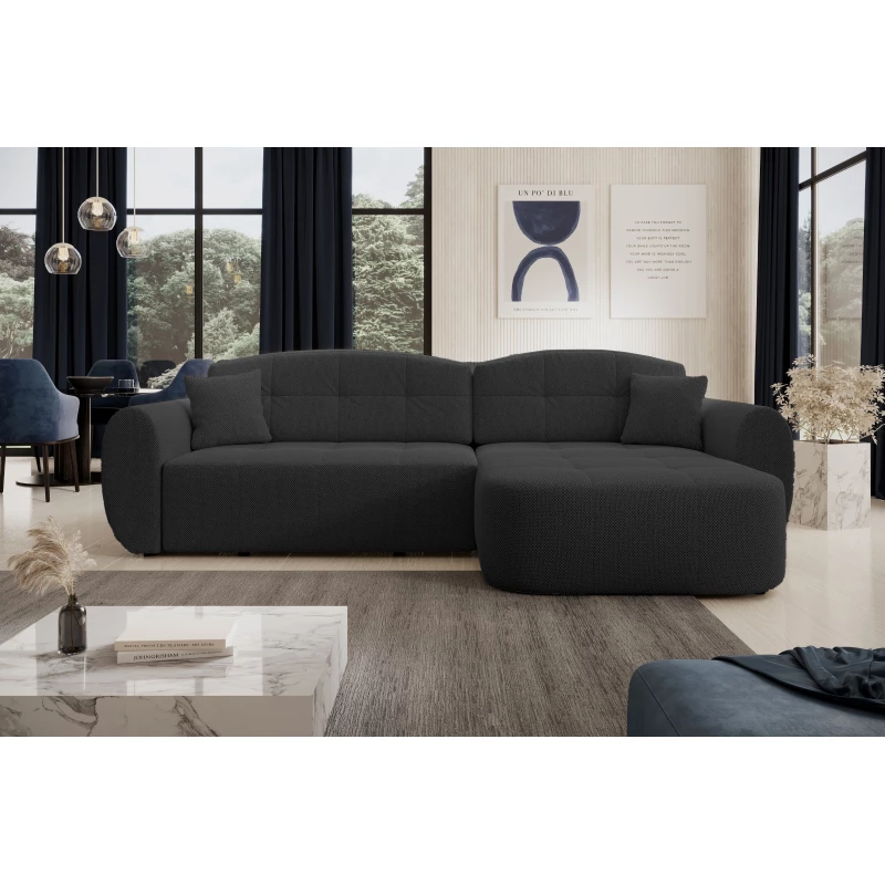 Designová sedací souprava HANELORA - tmavě šedá