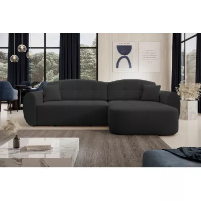 Designová sedací souprava HANELORA - tmavě šedá