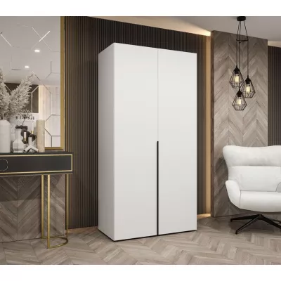 Šatní skříň 100 cm BETULA - bílá / černá