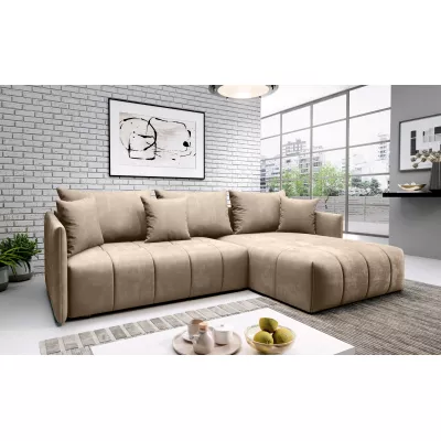 Elegantní rohová sedačka ALBERTINA - béžová