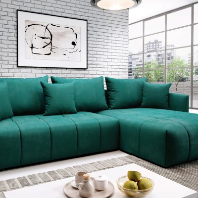 Elegantní rohová sedačka ALBERTINA - zelená