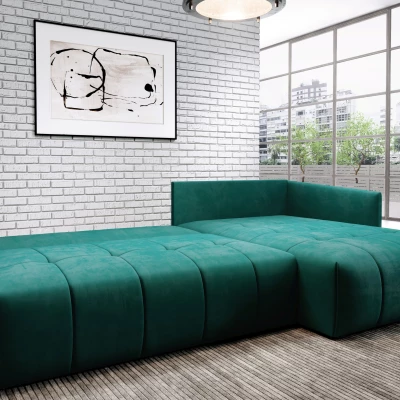 Elegantní rohová sedačka ALBERTINA - olivová