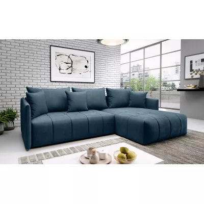 Elegantní rohová sedačka ALBERTINA - modrá