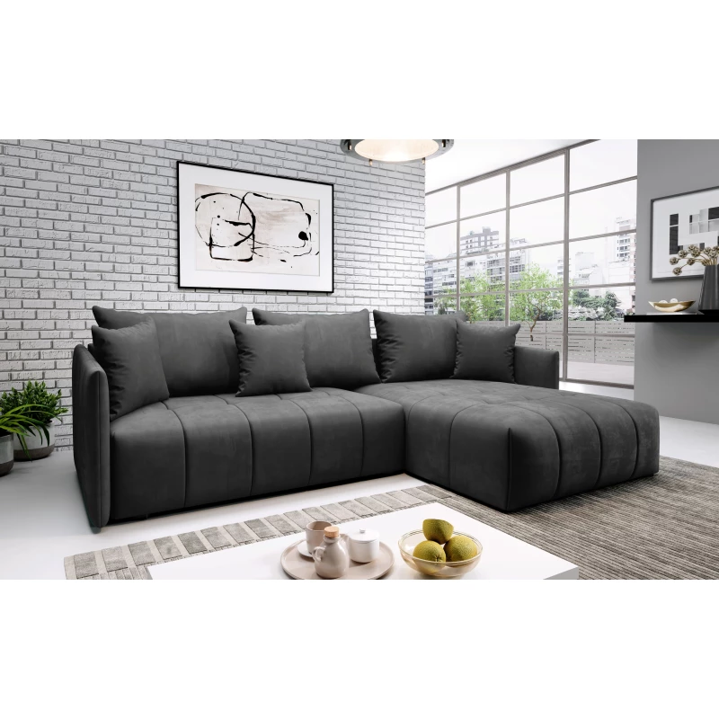 Elegantní rohová sedačka ALBERTINA - grafit