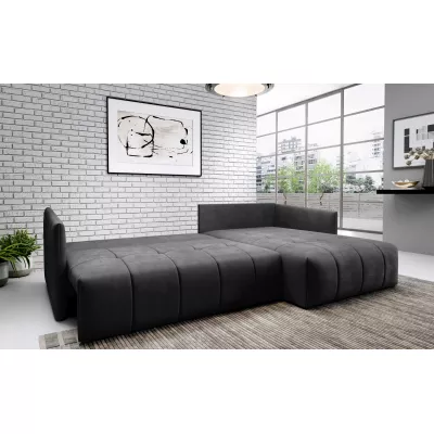 Elegantní rohová sedačka ALBERTINA - grafit / červená