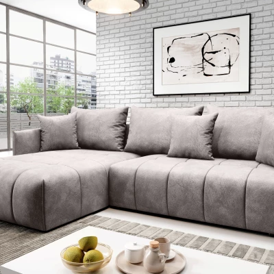 Elegantní rohová sedačka ALBERTINA - šedá