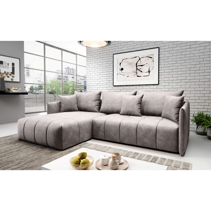 Elegantní rohová sedačka ALBERTINA - šedá