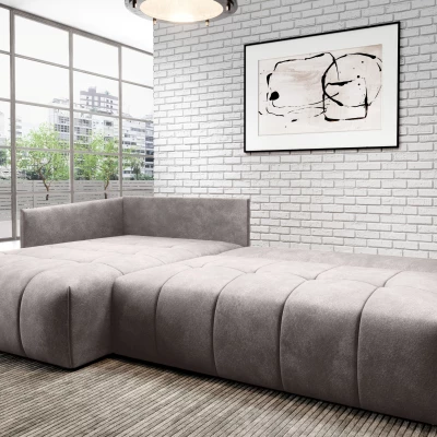 Elegantní rohová sedačka ALBERTINA - šedá