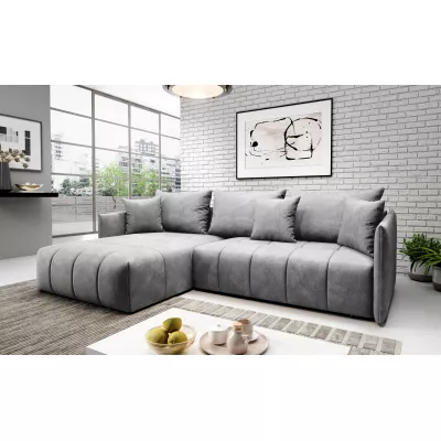 Elegantní rohová sedačka ALBERTINA - popelavá