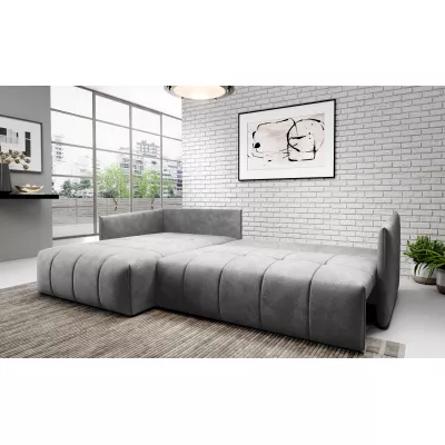 Elegantní rohová sedačka ALBERTINA - popelavá