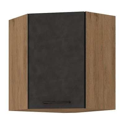 Horní rohová skříňka VANYA - 60x60 cm, matera / dub lancelot