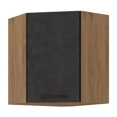 Horní rohová skříňka VANYA - 60x60 cm, matera / dub lancelot