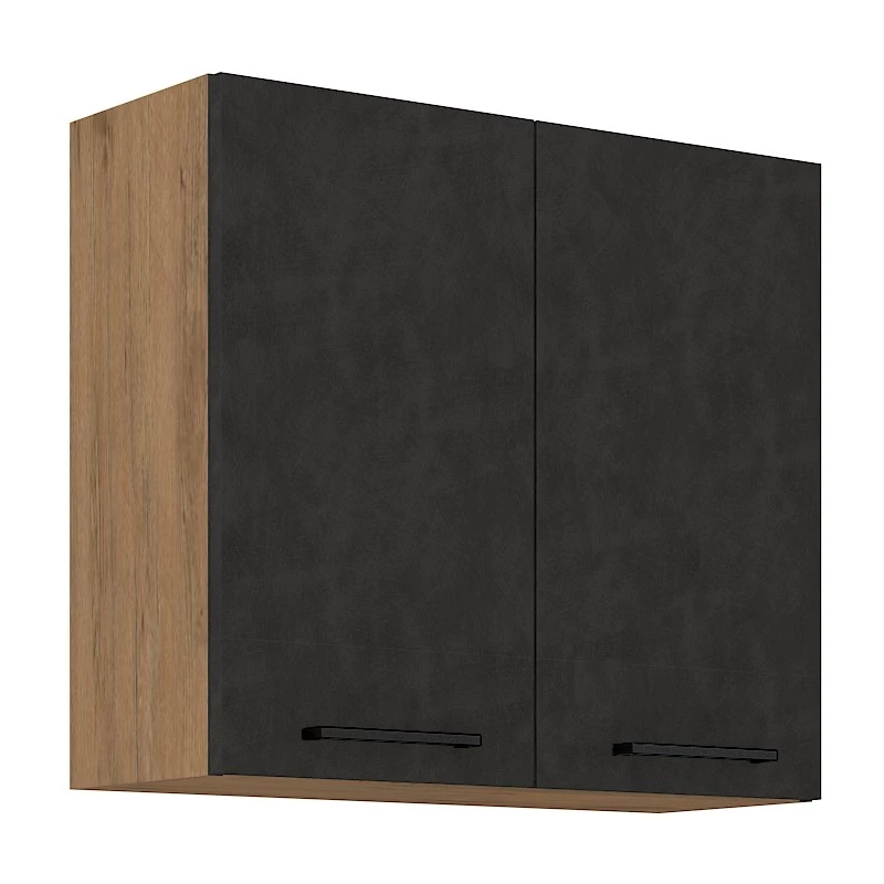 Horní kuchyňská skříňka VANYA - šířka 80 cm, matera / dub lancelot