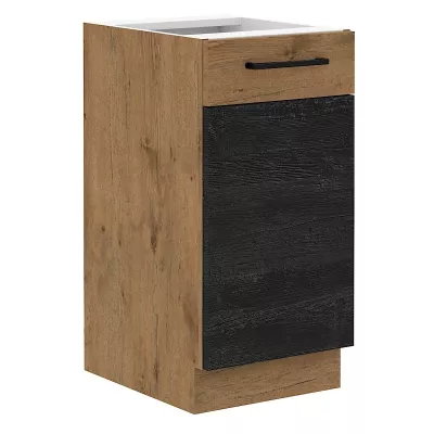 Dolní jednodveřová skříňka VANYA - šířka 40 cm, matera / dub lancelot