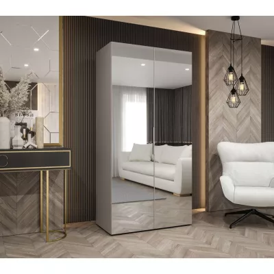 Zrcadlová šatní skříň 100 cm RABIA - kašmírová