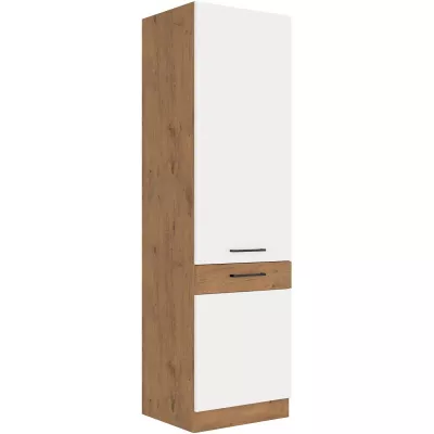 Potravinová skříň VANYA - šířka 60 cm, bílá / dub lancelot