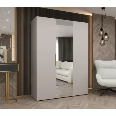 Šatní skříň 150 cm KUBRA - kašmírová / zlatá