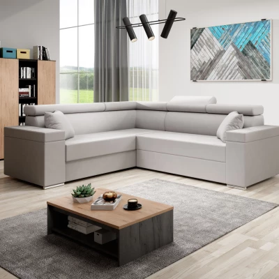 Stylová rozkládací sedačka LEXIA - béžová, levý roh