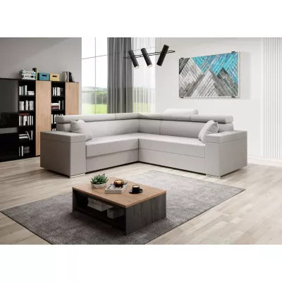 Stylová rozkládací sedačka LEXIA - béžová, levý roh