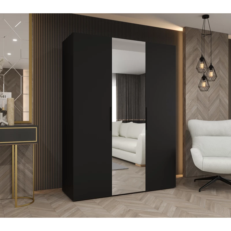 Šatní skříň 150 cm KUBRA - černá