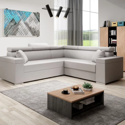 Stylová rozkládací sedačka LEXIA - béžová, pravý roh