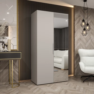 Šatní skříň 100 cm KUBRA - kašmírová