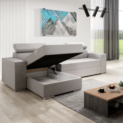 Stylová rozkládací sedačka LEXIA S - béžová, pravý roh