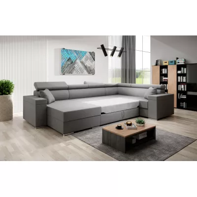 Rozkládací sedací souprava do U LEXIA - modrá, pravý roh