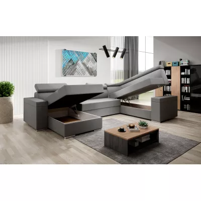 Rozkládací sedací souprava do U LEXIA - modrá, pravý roh