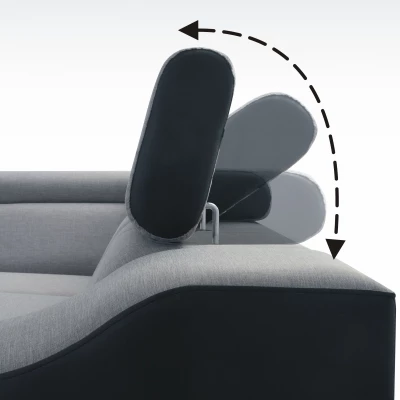 Velká sedací souprava GALJA - bílá eko kůže / tmavě hnědá