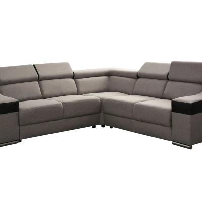 Rohová sedací souprava GALJA - černá eko kůže / béžová