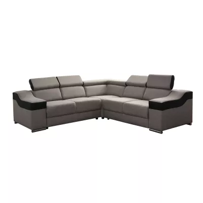 Rohová sedací souprava GALJA - černá eko kůže / béžová