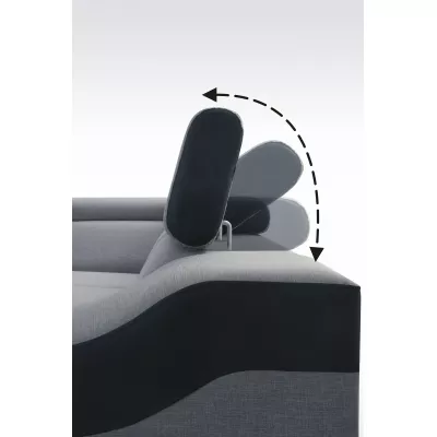 Rohová sedací souprava GALJA - černá eko kůže / béžová