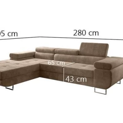 Rohová rozkládací sedací souprava PARASKA - zelená, levý roh