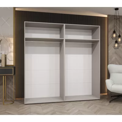 Šatní skříň 200 cm TUANA - kašmírová / zlatá