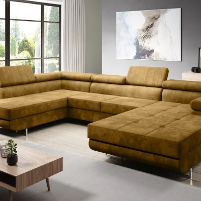 Rozkládací sedací souprava do U PARASKA - hořčicová