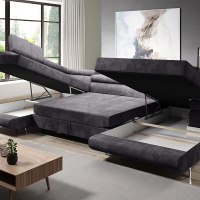 Rozkládací sedací souprava do U PARASKA - hořčicová