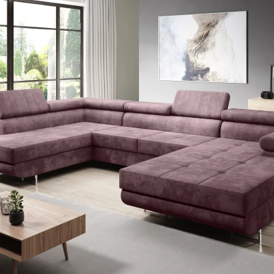 Rozkládací sedací souprava do U PARASKA - růžová